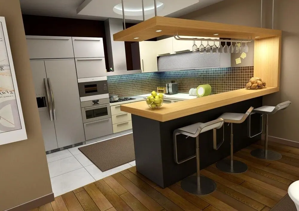 Quầy bar bếp mini đẹp và tiện nghi