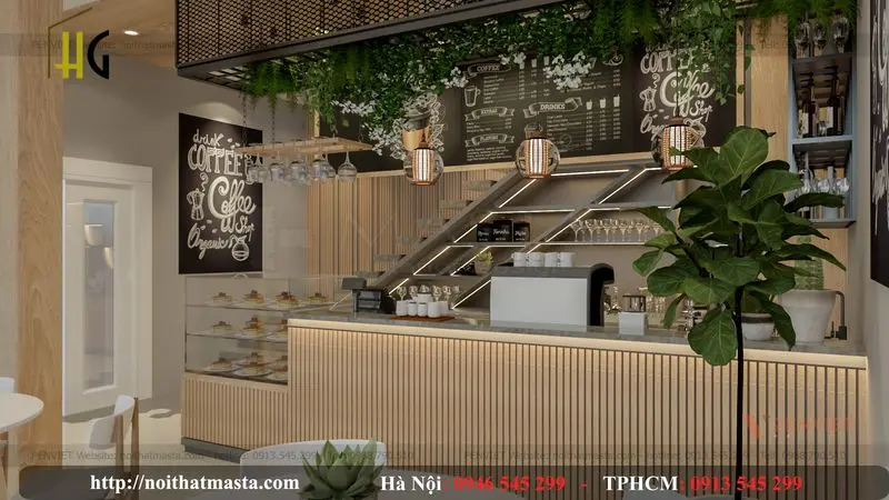 Thiết kế quầy bar quán cafe