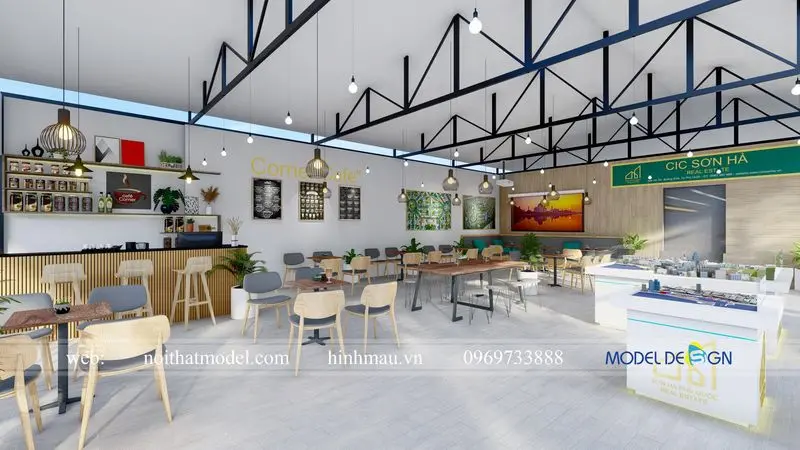 Thiết kế nội thất quán trà sữa nhỏ đẹp giá rẻ
