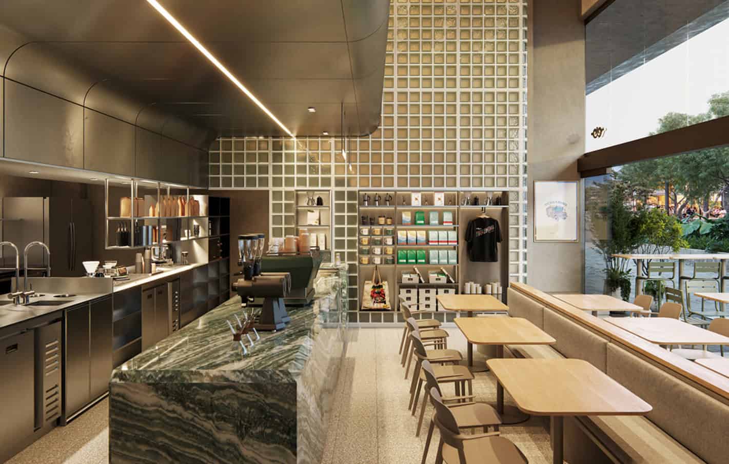 Thiết kế - Thi công quán cafe tại Bluecons 