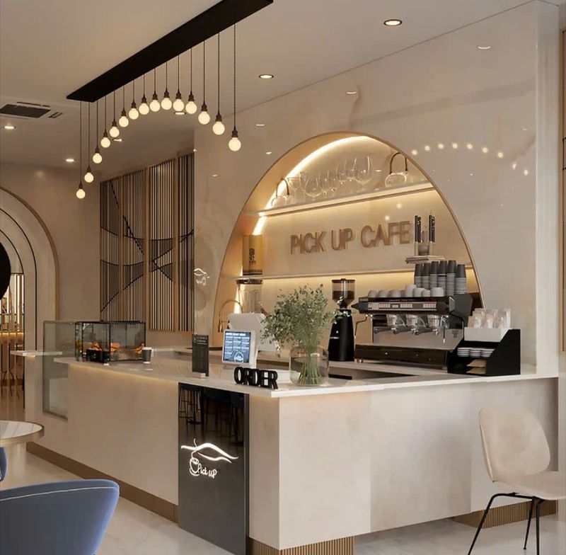 Thi Công Quán Cafe Tại Nhà Bè 11 Hình ảnh quán cafe hiện đại tại Nhà Bè