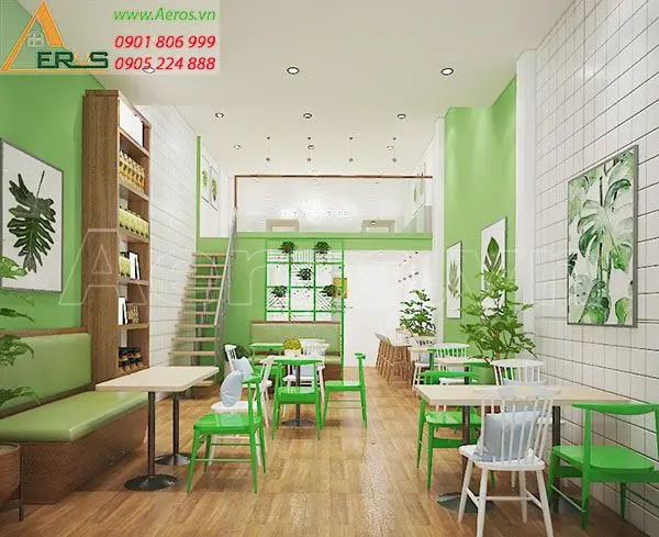 Thiết kế và thi công quán trà sữa