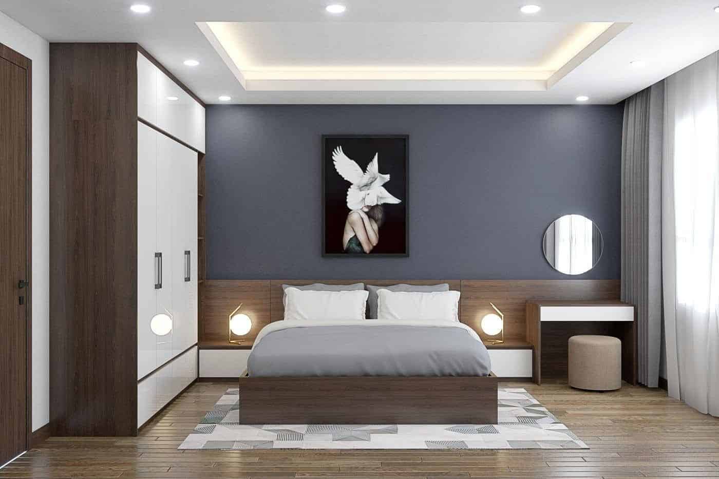 Trần thạch cao phòng ngủ cổ điển