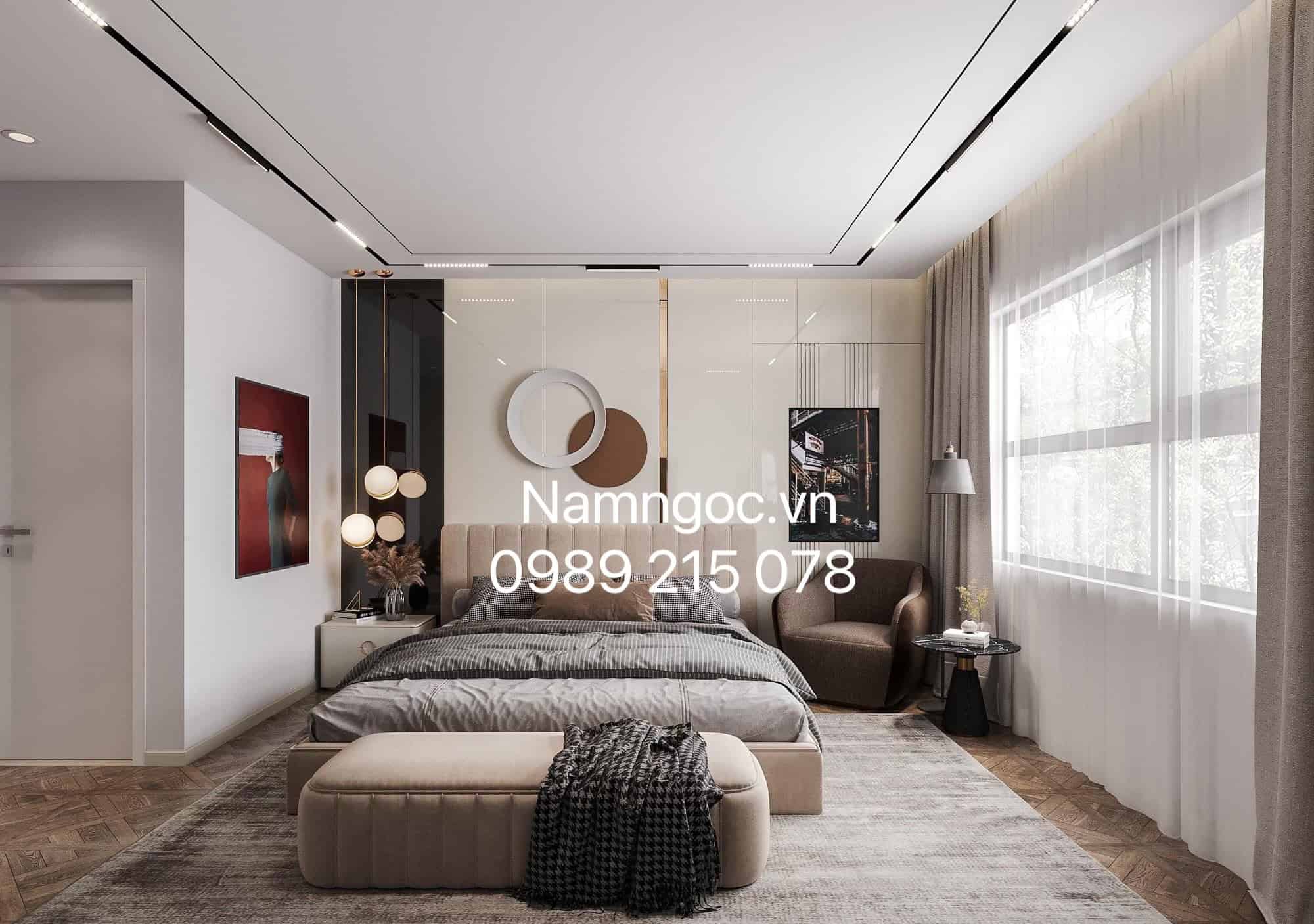 Mẫu trần thạch cao phòng ngủ hiện đại