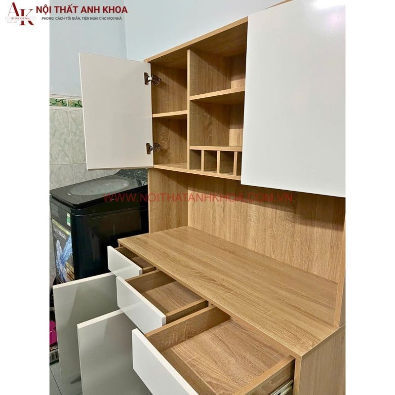 Tủ bếp mini cho phòng trọ gỗ công nghiệp chống ẩm