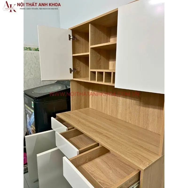 Tủ bếp mini cho phòng trọ gỗ công nghiệp chống ẩm