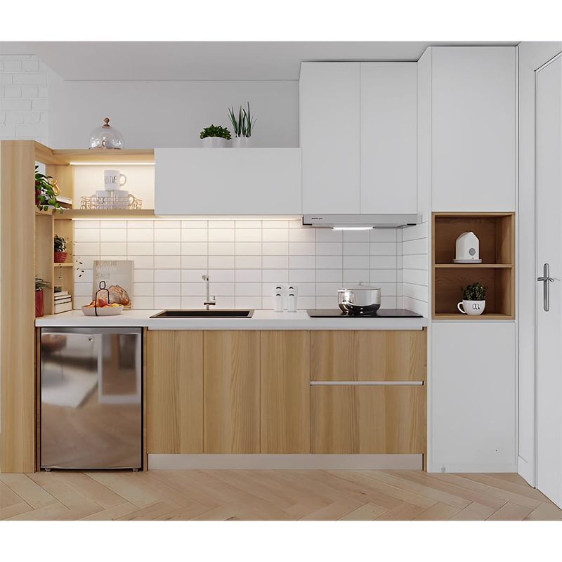 Tủ bếp mini màu vàng 2