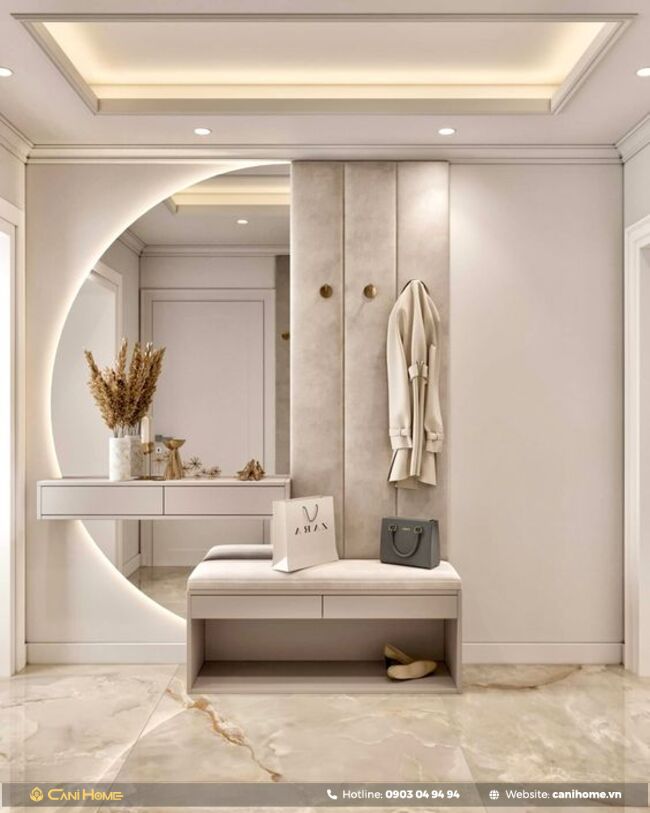 Mẫu tủ cổ điển kết hợp bàn trang điểm
