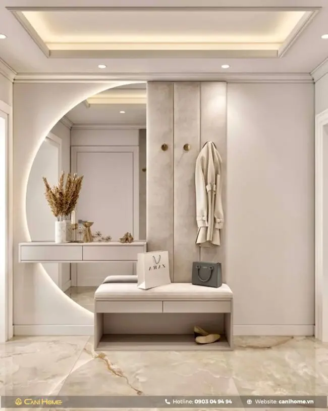 Mẫu tủ cổ điển kết hợp bàn trang điểm