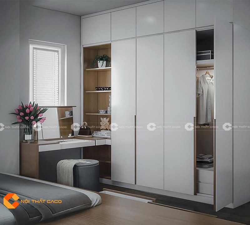 Tủ áo kết hợp bàn trang điểm cá tính