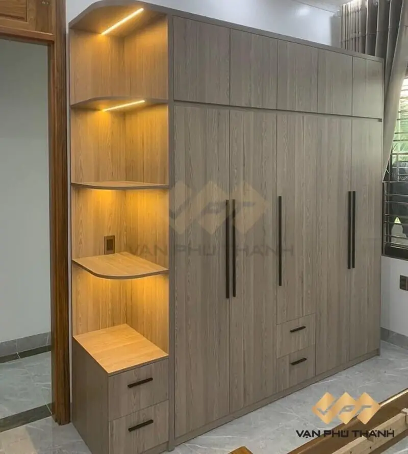 Tủ quần áo MDF phủ melamine