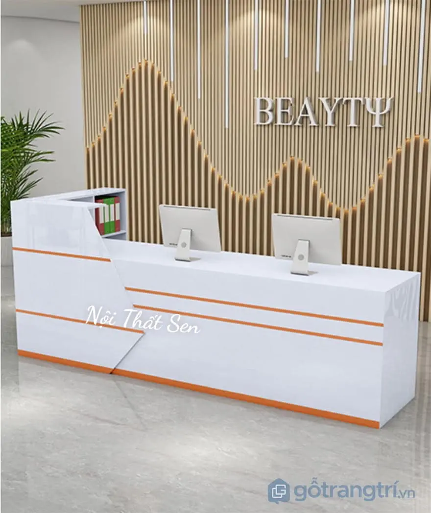 Mẫu tủ quầy tiếp tân đẹp