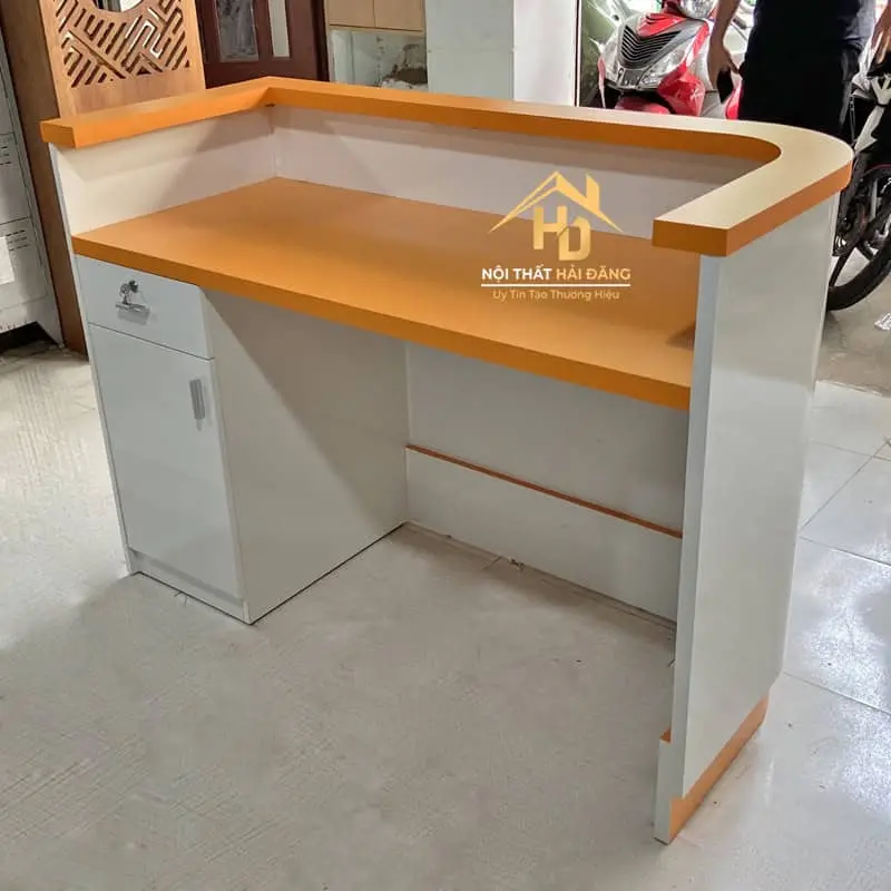 Mẫu tủ quầy tiếp tân hiện đại