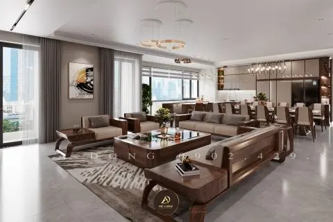 Không gian phòng khách ấm cúng