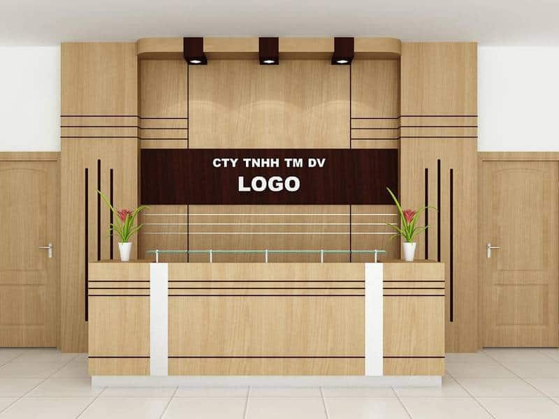 vach-logo-quay-le-tan-laho-kvgl Vách logo quầy lễ tân