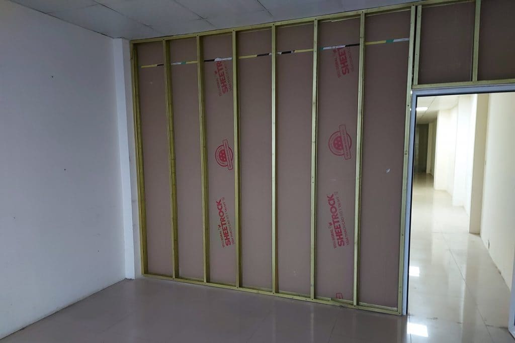 Vách thạch cao một mặt trong thiết kế nội thất