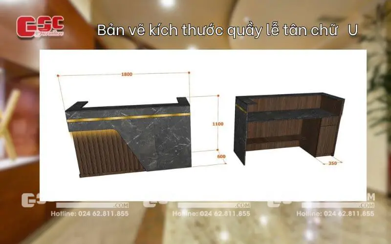 Vẽ quầy lễ tân 11 ve quay le tan laho NevC