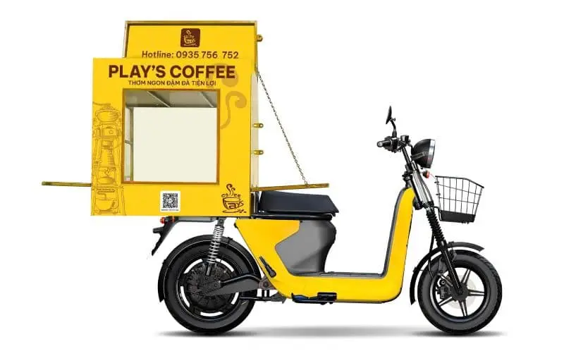 Xe cà phê lưu động hiện đại