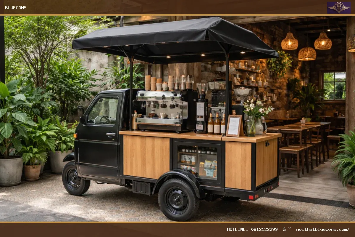 Xe cafe giá rẻ – ảnh minh họa Bluecons