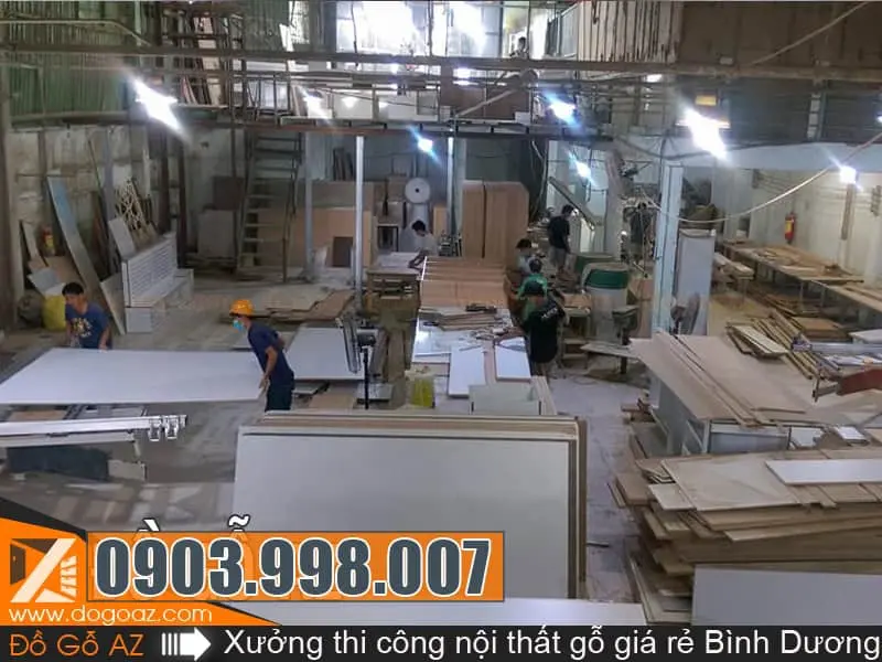 Xưởng mộc Bình Dương thi công nội thất gỗ