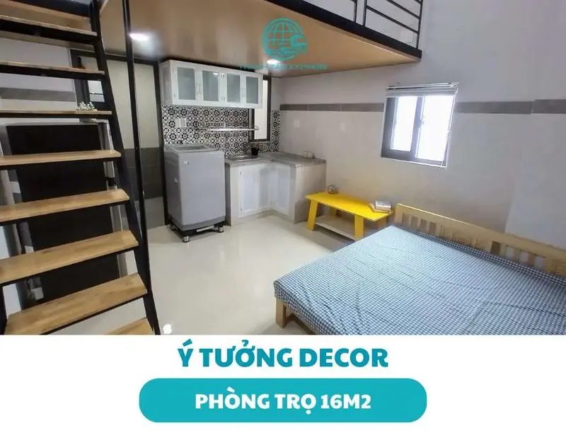 y tuong decor phong tro 16m2