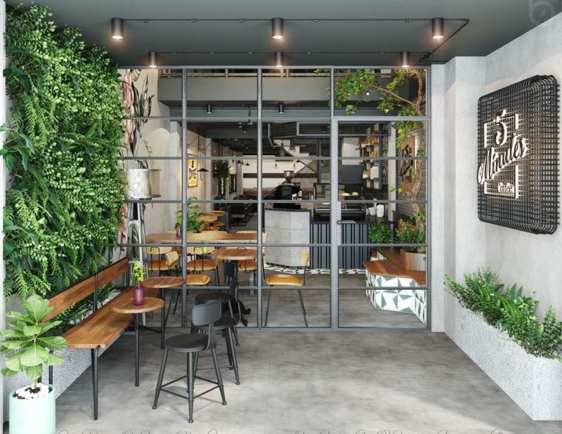 Thi Công Quán Cafe Tại Gò Vấp 14 Không gian quán cafe hiện đại, trẻ trung